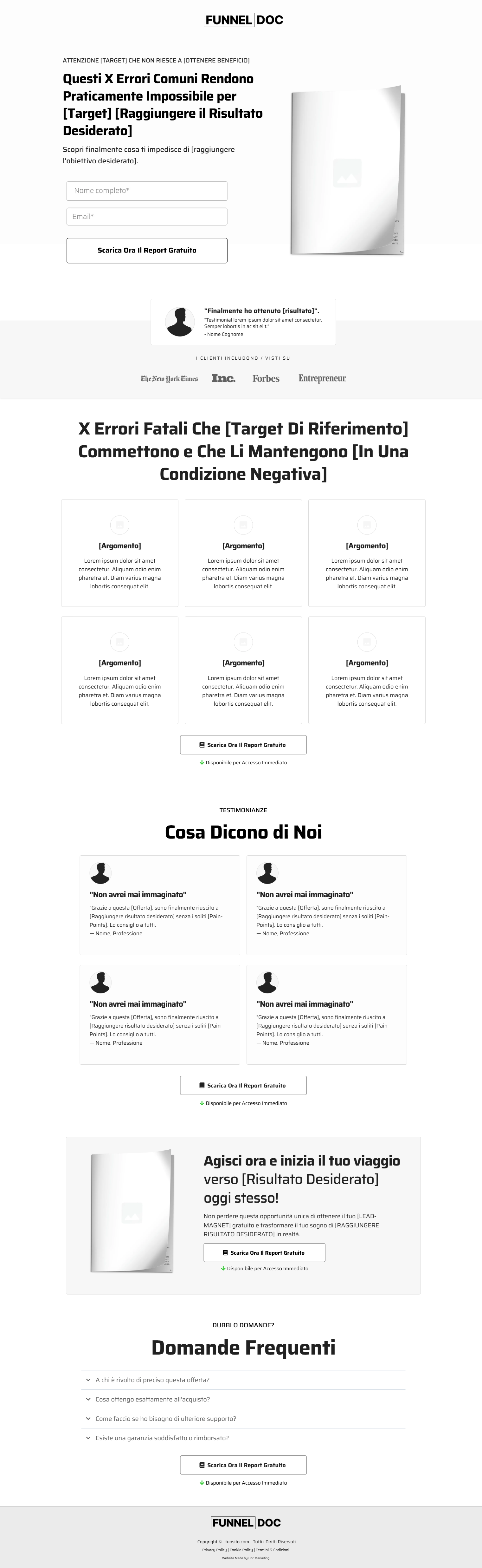 Screenshot template GHL Optin V2 — angle errori